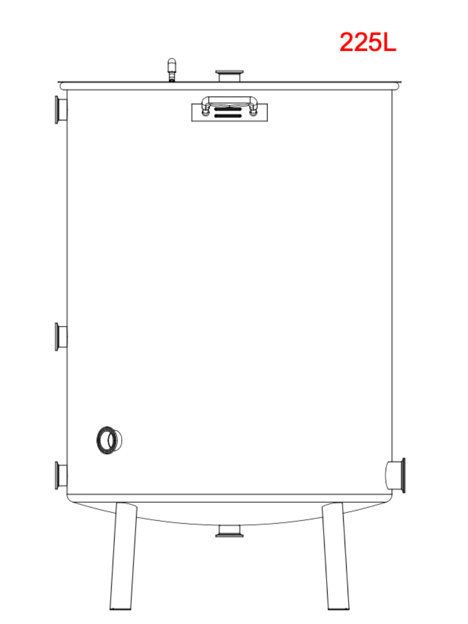 K220 2V Brewing System – 225L Two-Vessel Stainless Brewhouse