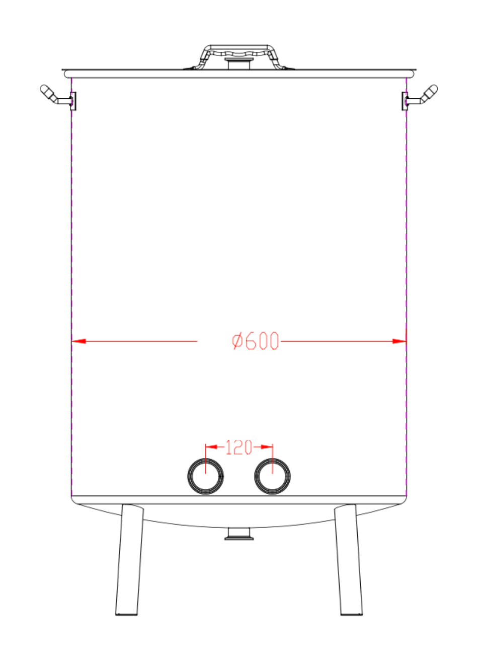 K220 3V Brewing System – 225L Three-Vessel System