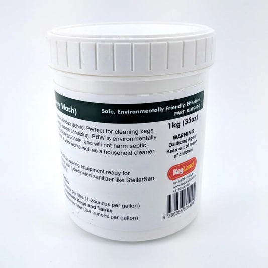 StellarClean Powdered Brewery Wash (PBW) 1kg Tub with 10g Scoop
