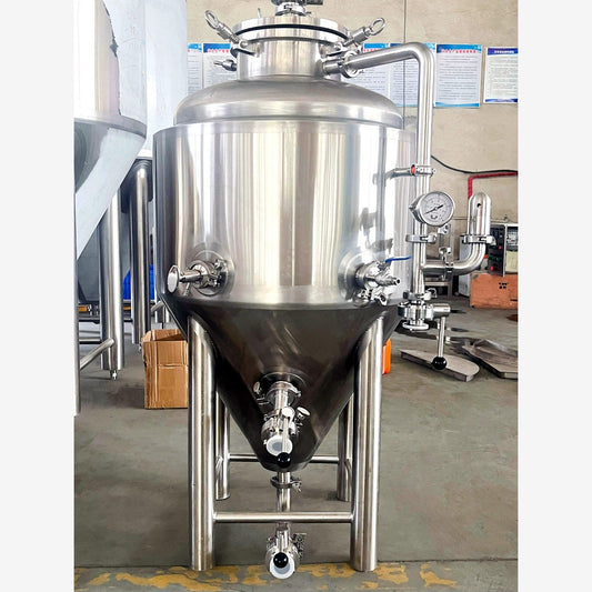 BrewTaurus PRO 100/125L conical fermenter, complete unit on stainless legs