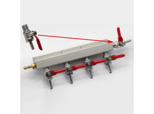 Ball valve 1/4NPT to 1/4'' hose nipple