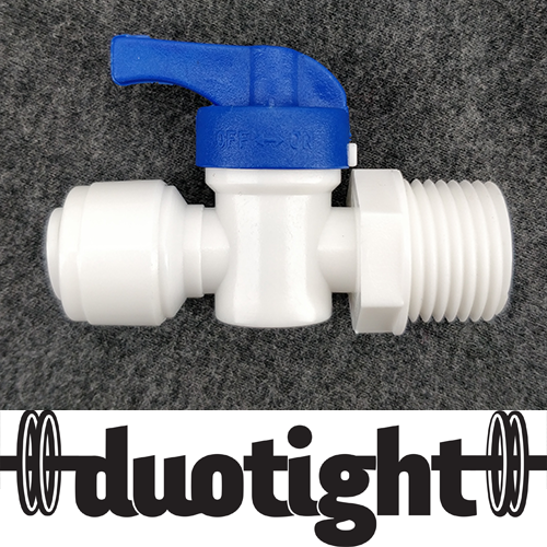 Push-in valve 9.5mm (3/8") to 1/2" BSP