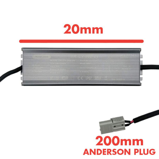 24 V DC power supply with Anderson socket and EU mains cord