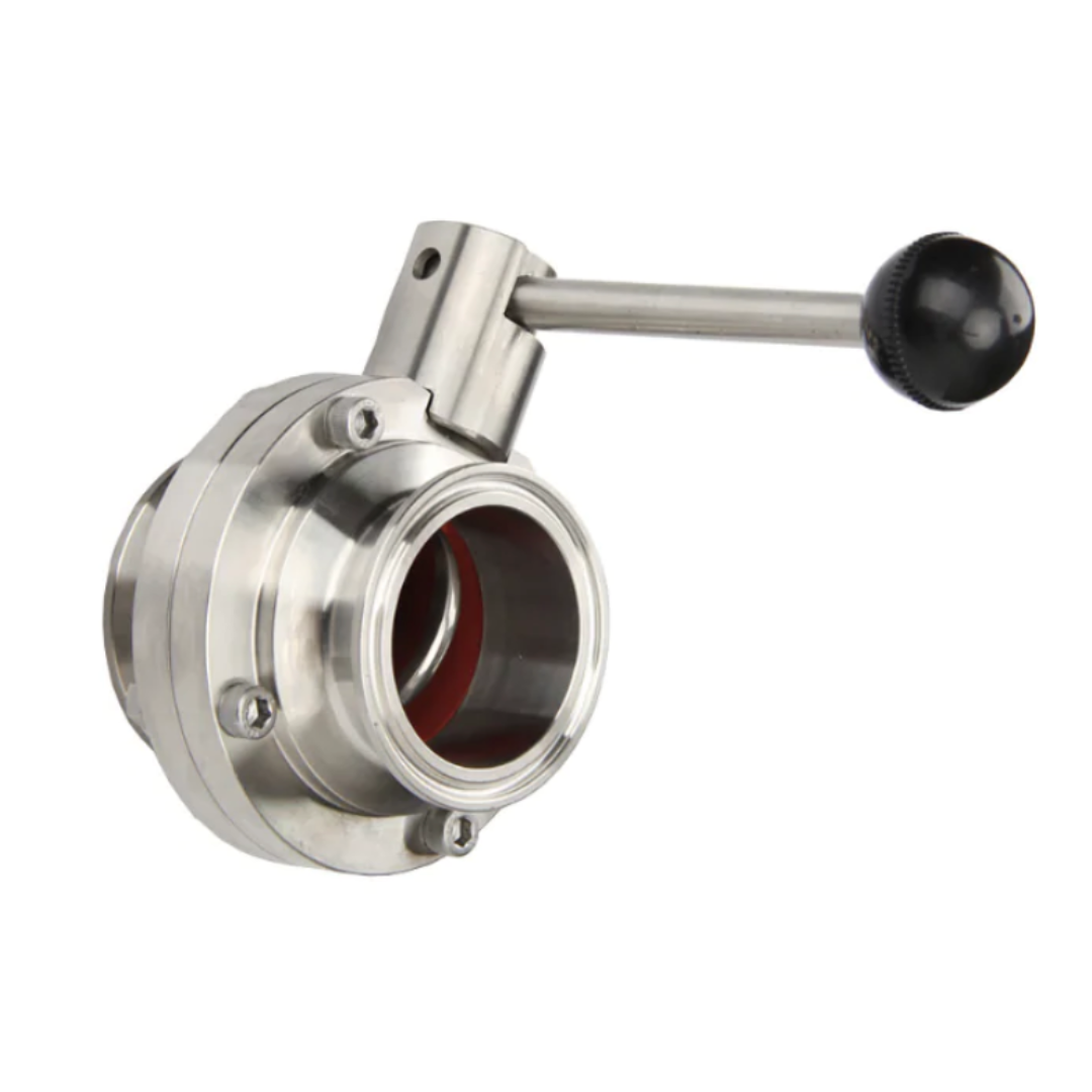 2" tri-clamp butterfly valve, 304 stainless