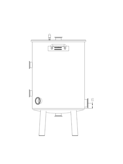 K40 Boil Kettle – Complete Set (incl. valves & clamps)