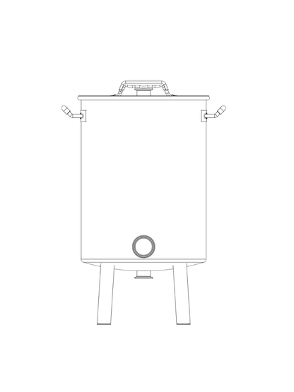 K40 Boil Kettle – Complete Set (incl. valves & clamps)