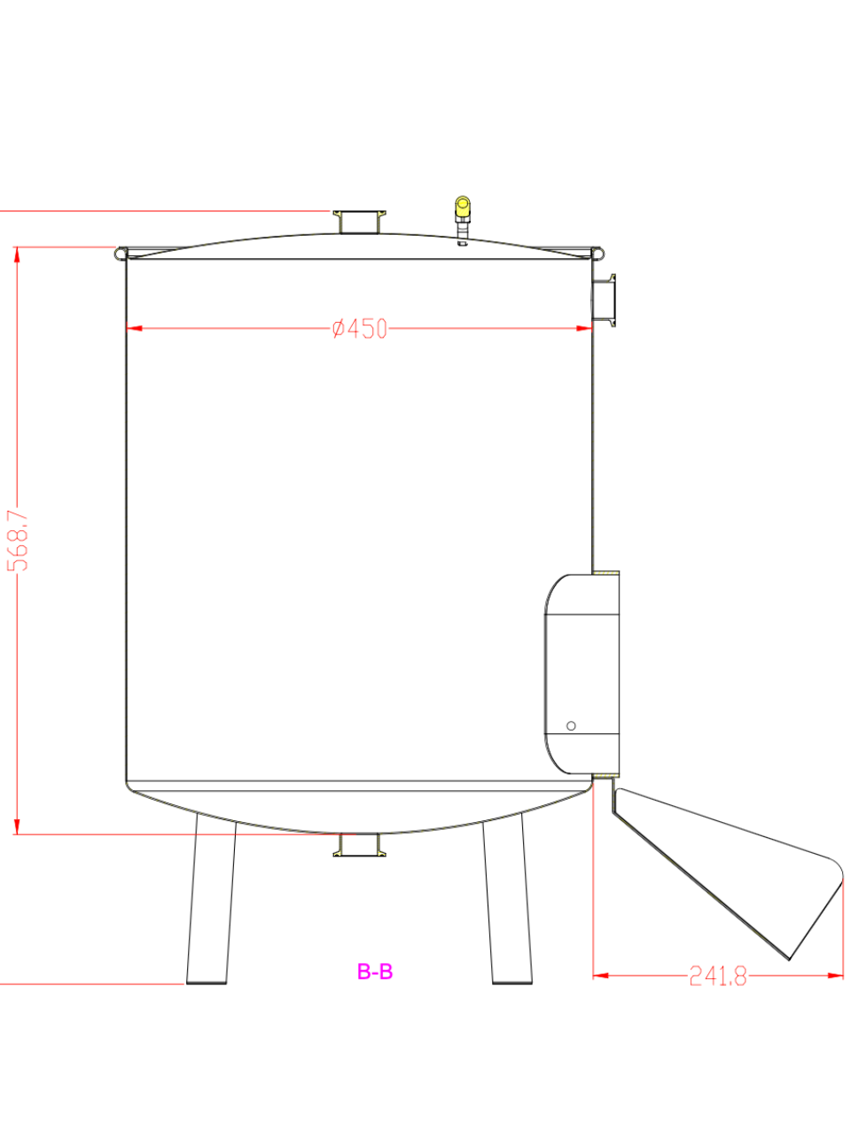 K80 Mash Tun - Complete Set (incl. valves & clamps)