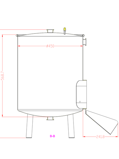 K80 Mash Tun - Complete Set (incl. valves & clamps)