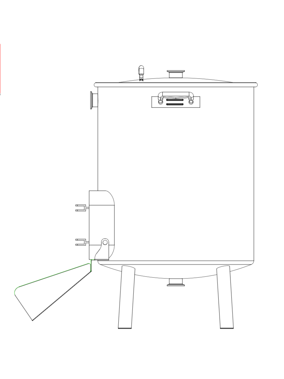 K80 Mash Tun - Complete Set (incl. valves & clamps)