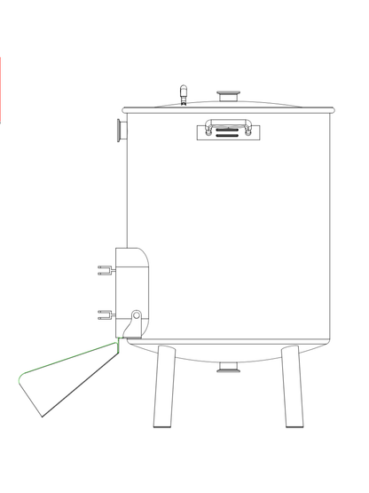 K80 Mash Tun - Complete Set (incl. valves & clamps)