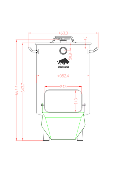 K40 Mash Tun - Complete Set (incl. valves & clamps)