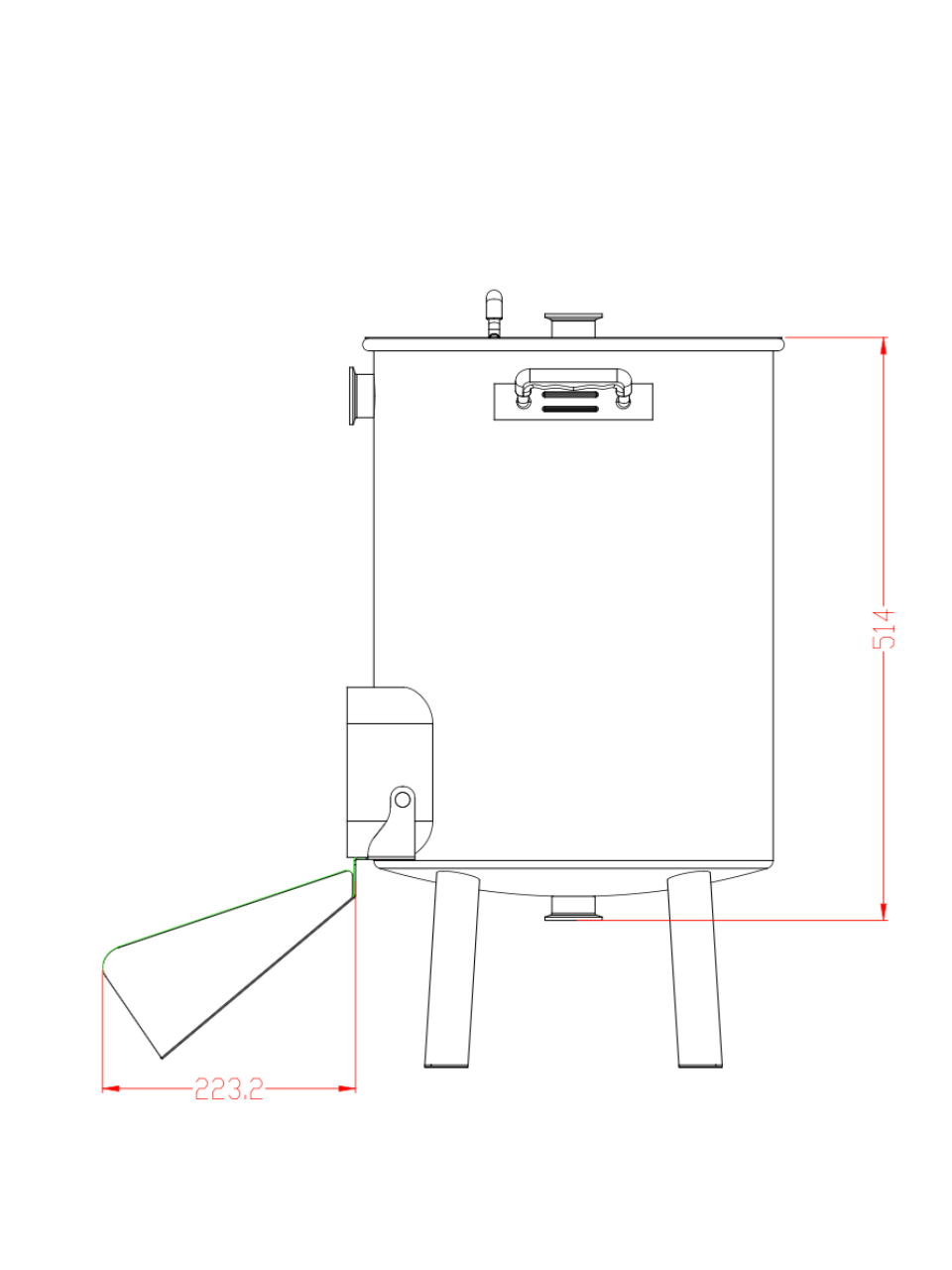 K40 Mash Tun - Complete Set (incl. valves & clamps)