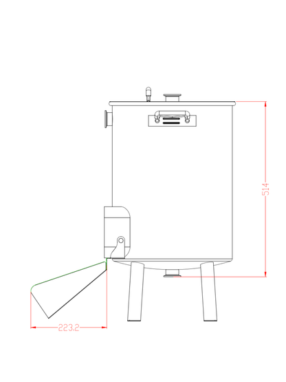 K40 Mash Tun - Complete Set (incl. valves & clamps)
