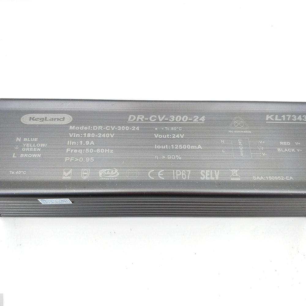 24 V DC 300 W power supply, aluminium IP67 housing