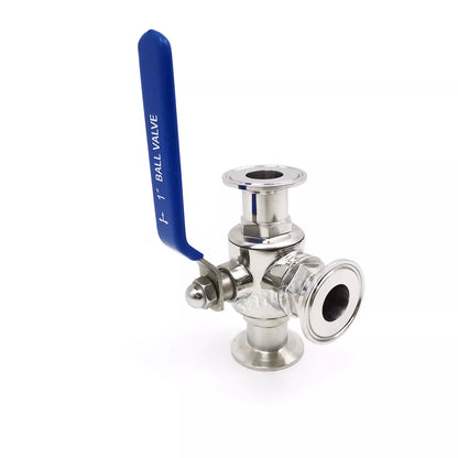 1.5" T Port Tri Clover Ball Valve