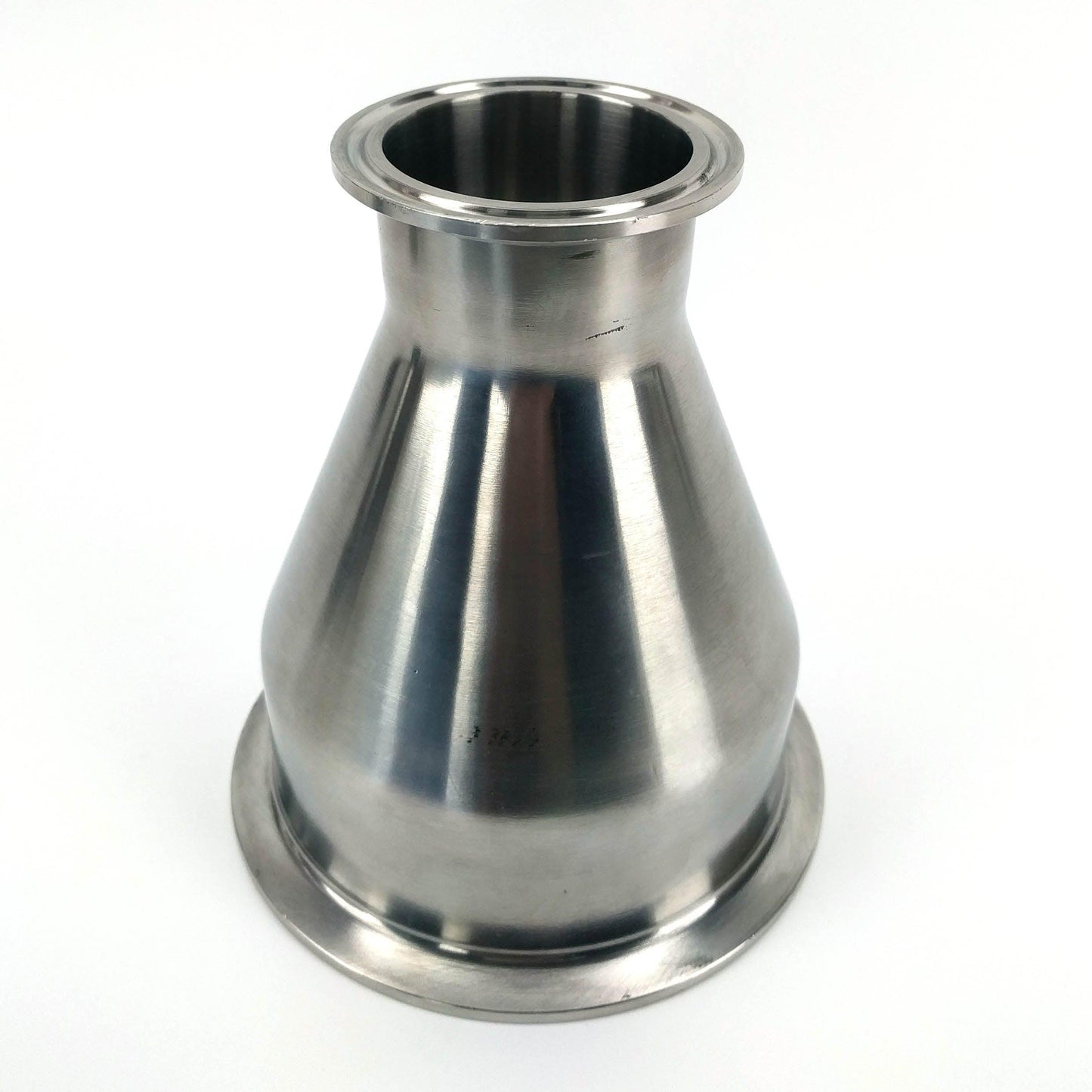 4 inch to 2 inch Tri-Clamp concentric reducer - stainless steel