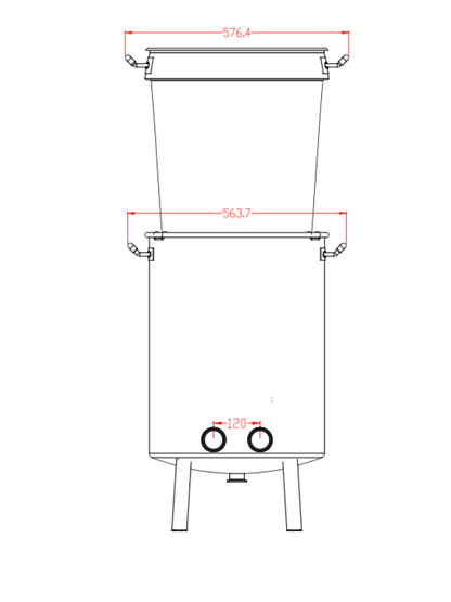 K80 Boil Kettle + Malt Pipe – Complete Set (incl. valves & clamps)