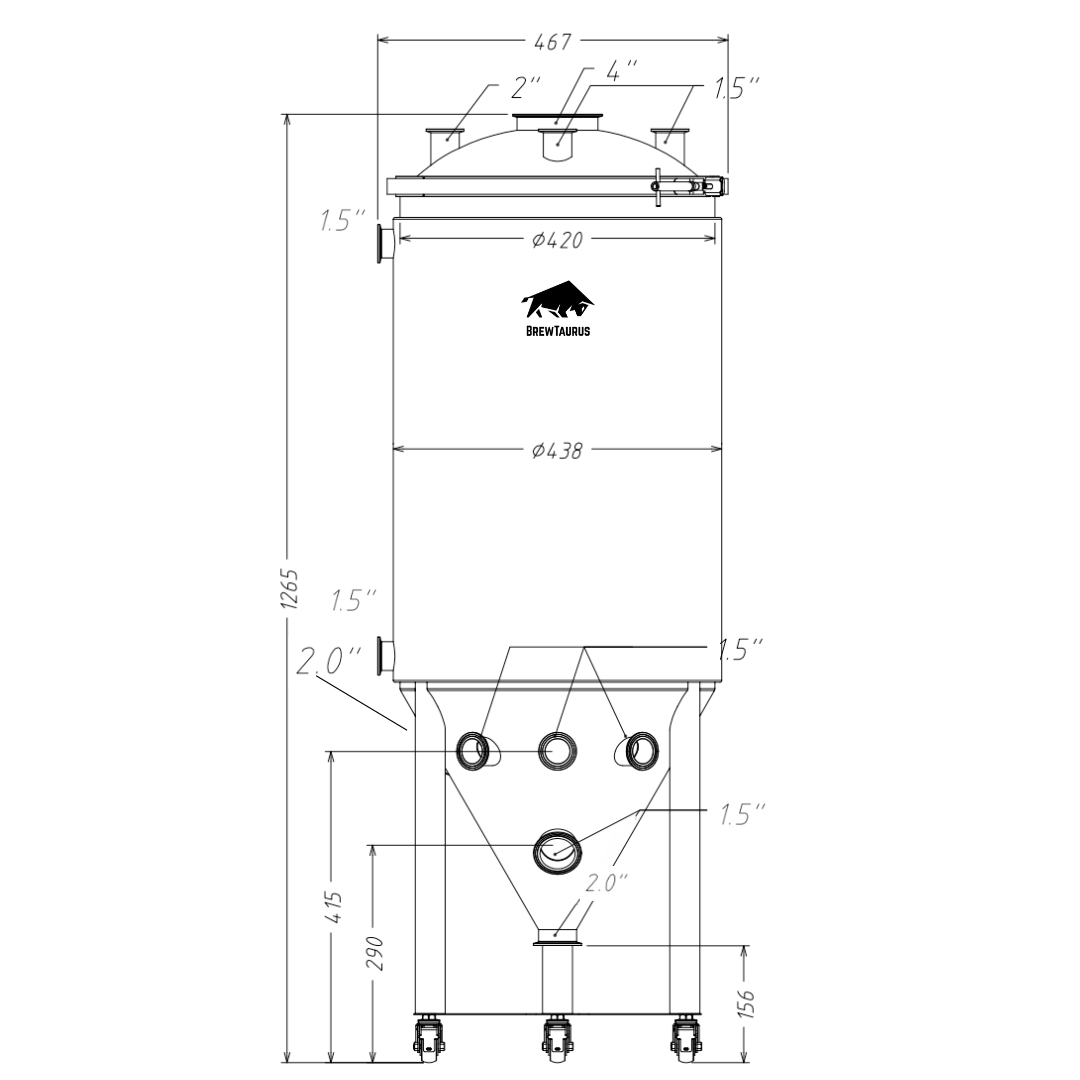 *PRE-ORDER* PF105L Jacketed Conical Fermenter +[Extra accessories]