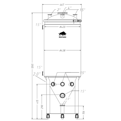 *PRE-ORDER* PF105L Jacketed Conical Fermenter +[Extra accessories]