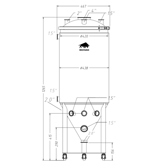 2X PF105L Jacketed Conical Fermenter +[Extra accessories]