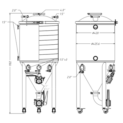 *PRE-ORDER* PF75L Jacketed Conical Fermenter +[Extra accessories]