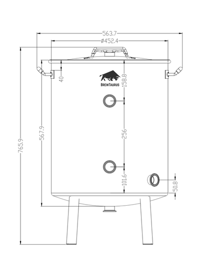 K80 Boil Kettle - Complete Set (incl. valves & clamps)