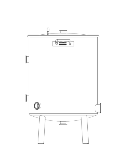 K80 Boil Kettle - Complete Set (incl. valves & clamps)