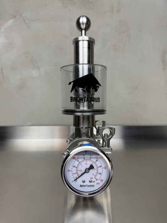 1.5" Spunding Valve with pressure Gauge and GAS port