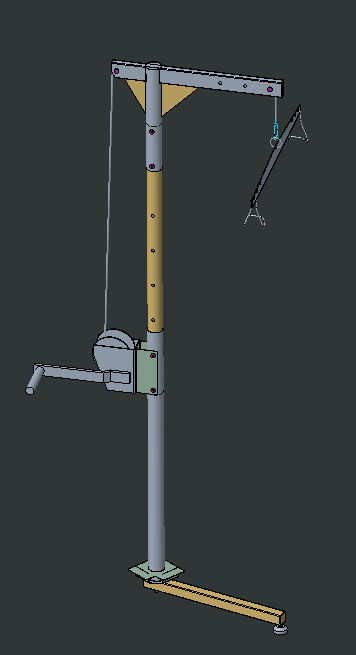 Brewing Crane for BrewTable – Winch Lifting System