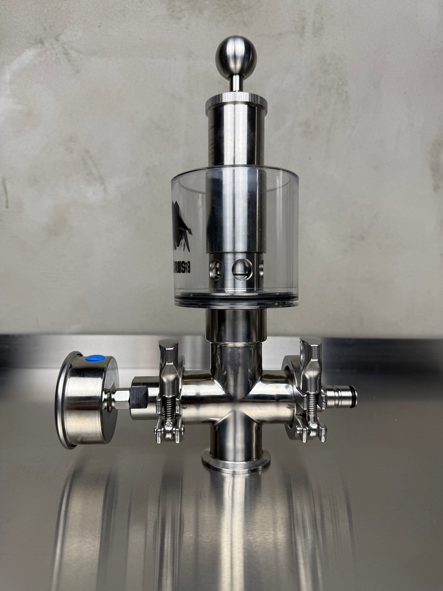 1.5" Spunding Valve with pressure Gauge and GAS port