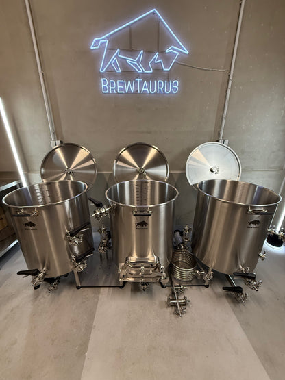 K80 3V Brewing System – 86.5L Three-Vessel Stainless Brewhouse