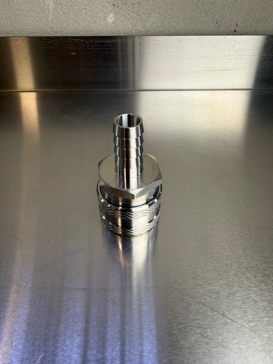 1/2 inch female quick disconnect stainless steel fitting with 13.1mm hose barb