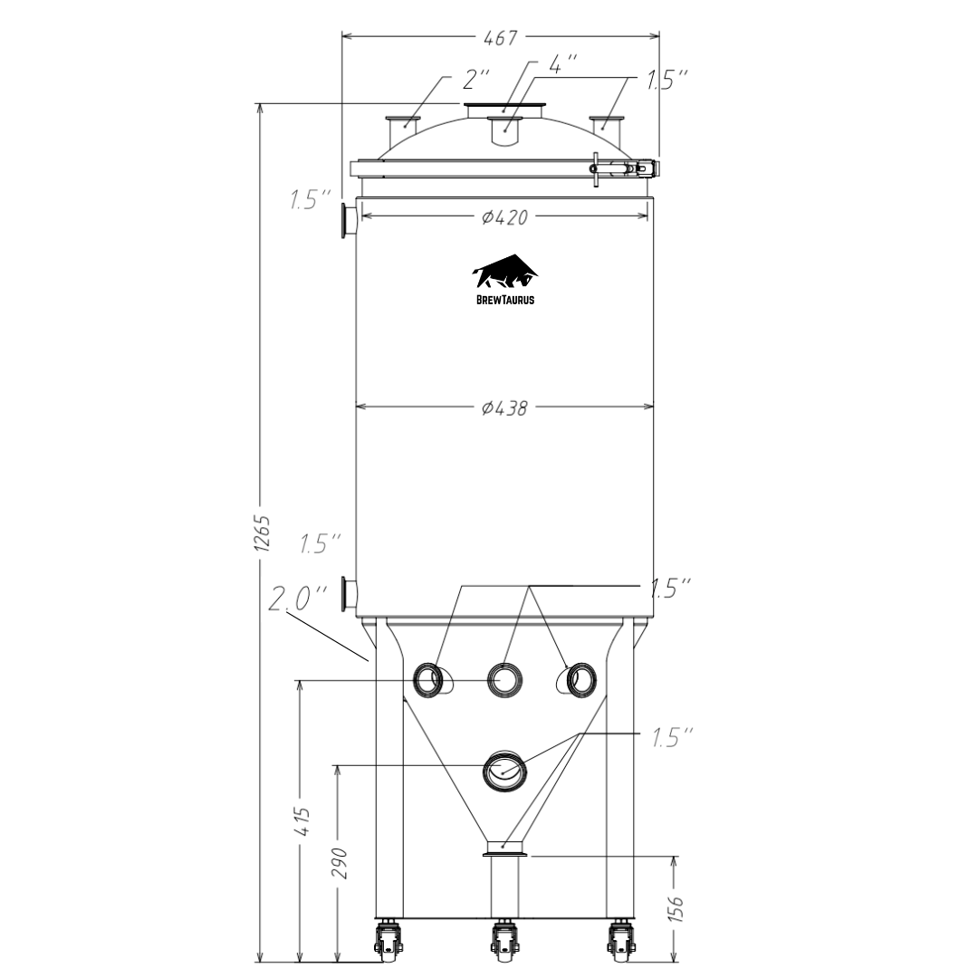 *PRE-ORDER* PF105L Jacketed Conical Fermenter +[Extra accessories]