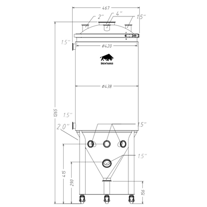 *PRE-ORDER* PF105L Jacketed Conical Fermenter +[Extra accessories]