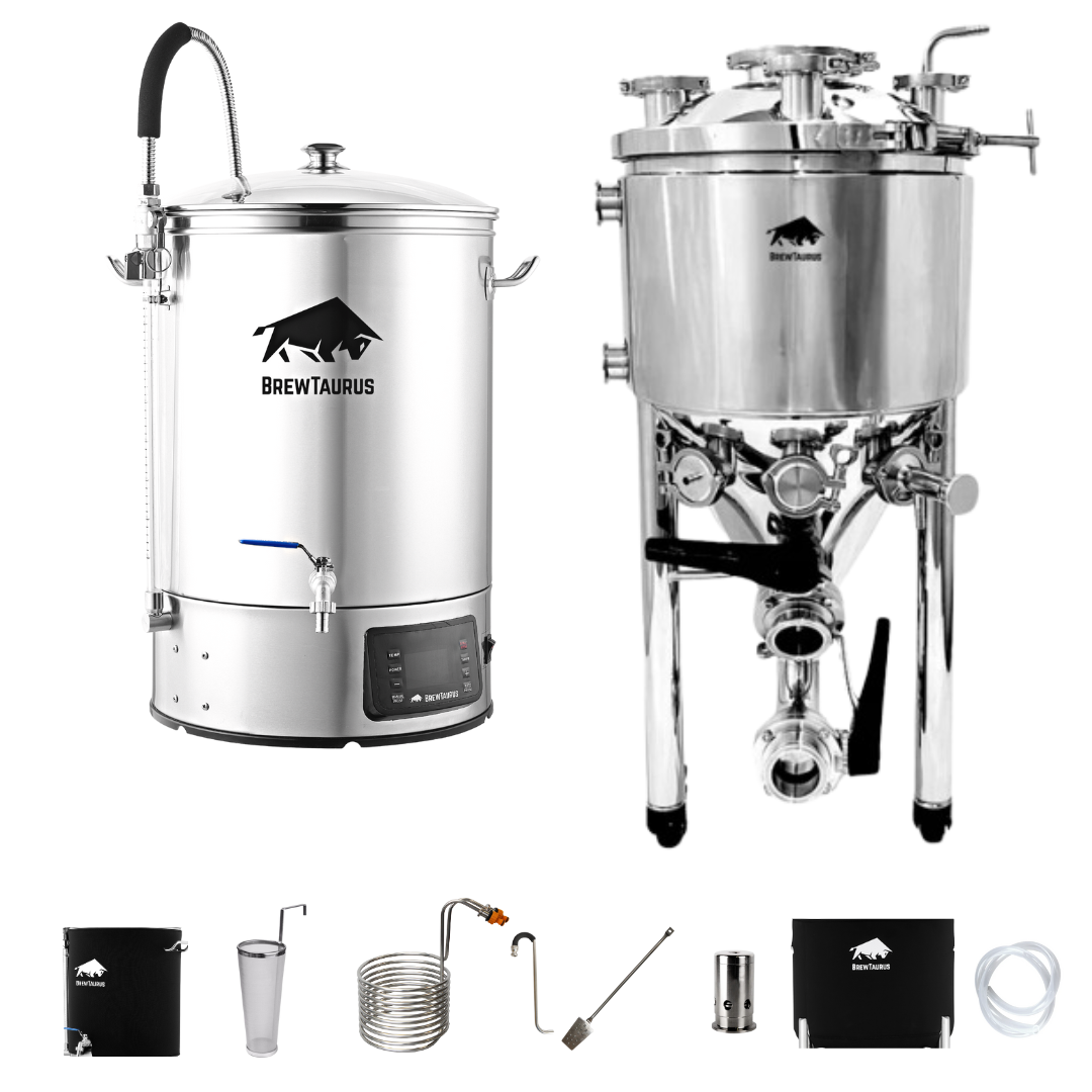 Brewhouse: B65L Brewing System PRO [Extra accessories] & PF55L Jacketed Conical Fermenter +[Extra accessories]
