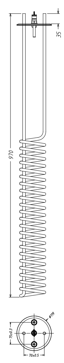 Chilling coil with PRV + gas and liquid post for PF105L Conical Fermenter