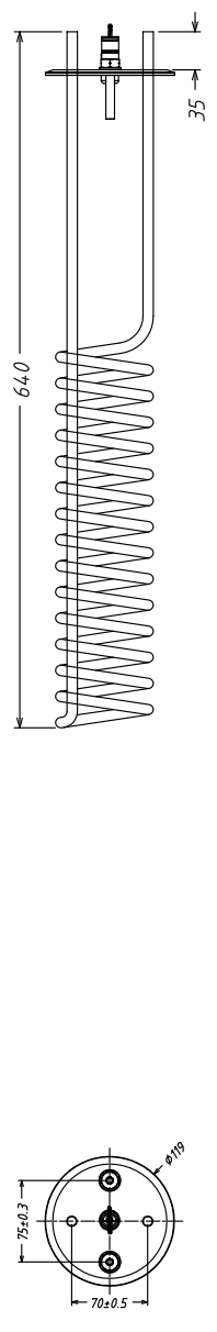 Chilling coil with PRV + gas and liquid post for PF55L Conical Fermenter