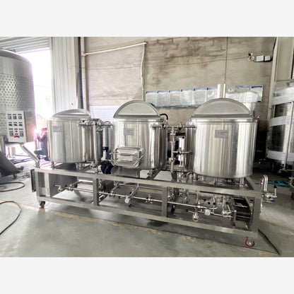 BrewTaurus PRO 250L brewhouse installed in the production hall