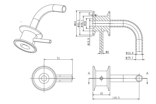 2" Racking Arm - longer version