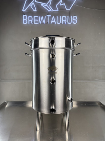 BrewTaurus K80 Boil Kettle + Malt Pipe — 93.3 L stainless kettle with the 64 L malt pipe inside