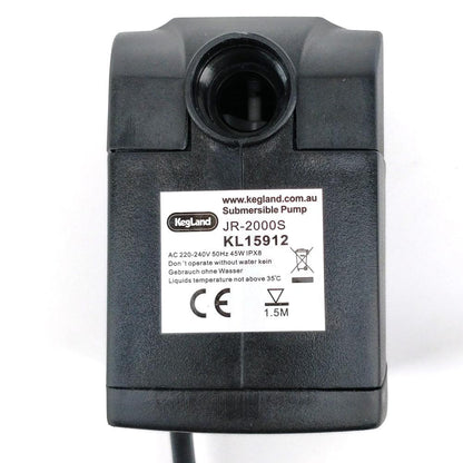 Submersible Pump 2000 L/h, 3.2 m Head – Euro Plug